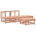 Massief Douglashout tuinset met loungeset en voetenbank of salontafel - Tuinsets