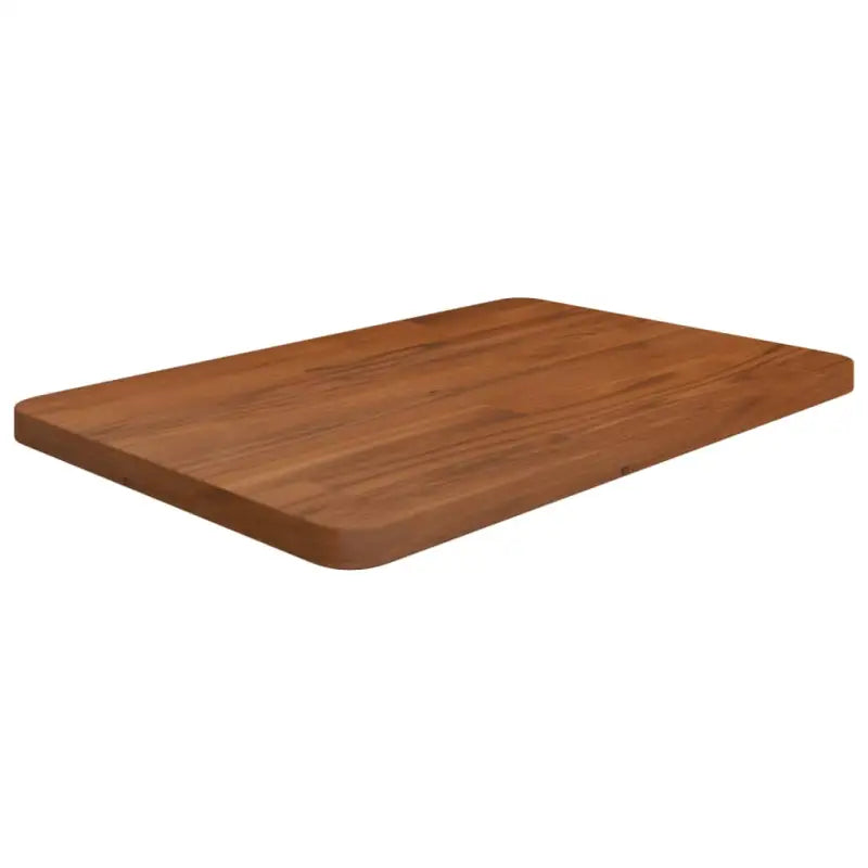 Massief eikenhout wastafelblad voor een natuurlijke renovatie - Donkerbruin / 60 x 40 x 2.5 cm - Aanrechtbladen
