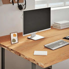 Massief eikenhouten bureaublad voor een natuurlijke sfeer in huis - 240 x 120 x 4 cm - Onderdelen en accessoires
