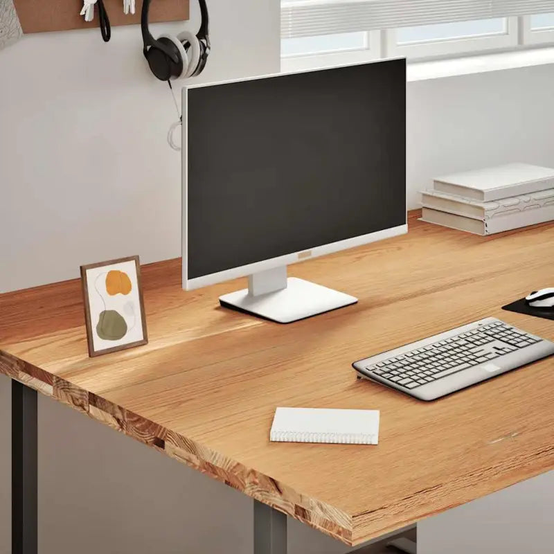 Massief eikenhouten bureaublad voor een natuurlijke sfeer in huis - 280 x 120 x 4 cm - Onderdelen en accessoires