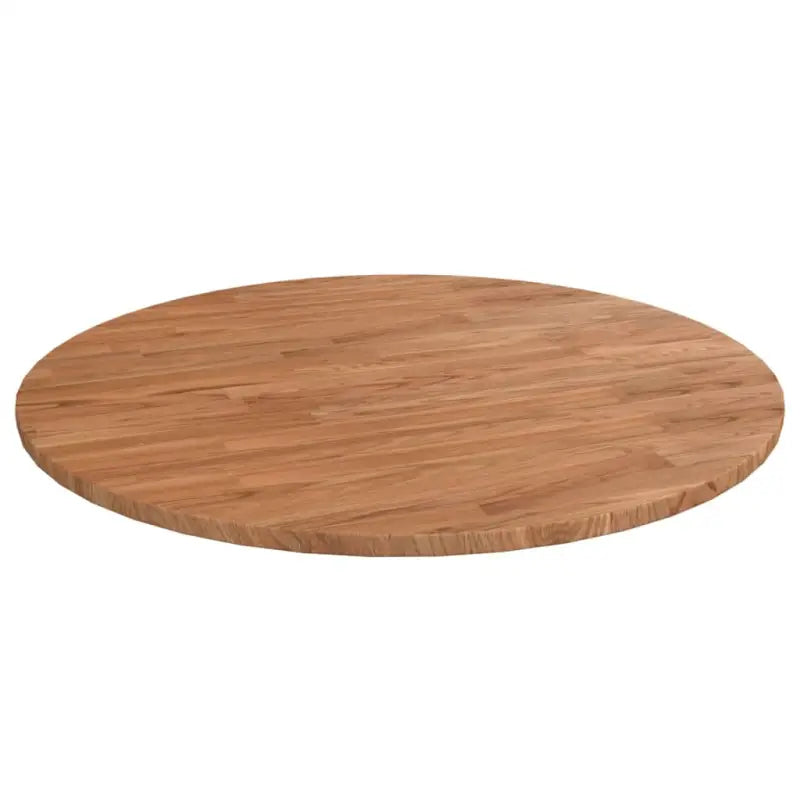 Massief eikenhouten houten en ronde tafelbladen voor thuis en horeca - Lichtbruin / Ø 80 x 1.5 cm / 1 - Tafelbladen