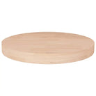 Massief eikenhouten houten en ronde tafelbladen voor thuis en horeca - Naturel / Ø 50 x 4 cm / 1 - Tafelbladen