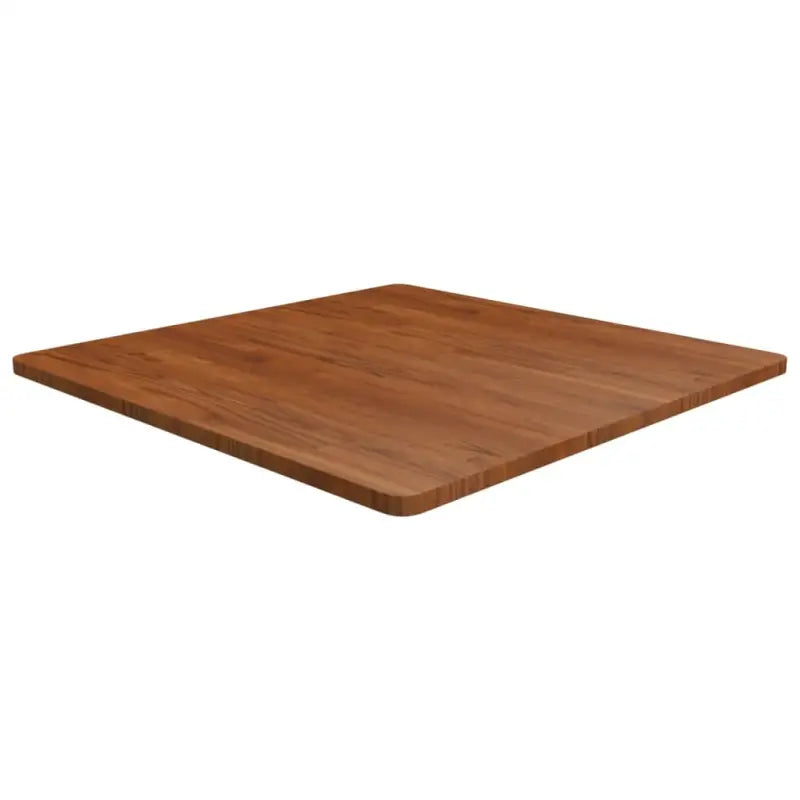 Massief eikenhouten houten vierkante tafelblad voor thuis en horeca - Donkerbruin / 90 x 90 x 2.5 cm / 1 - Tafelbladen