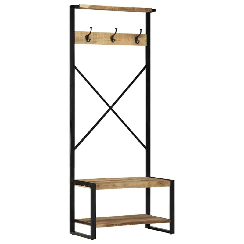 Massief gerecycled hout wandplanken voor extra opbergruimte en organisatie - Bruin / 1 - Wandplanken