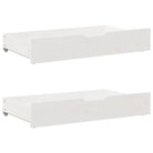 Massief Grenenhout 2-in-1 Slaapbank met Onderschuifbed - Wit / 80 x 200 cm - Bedden & bedframes