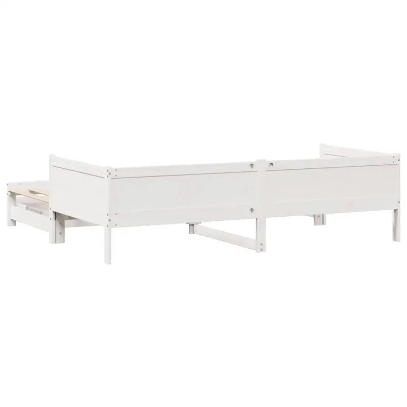 Massief Grenenhout 2-in-1 Slaapbank met Onderschuifbed - Wit / 80 x 200 cm - Bedden & bedframes