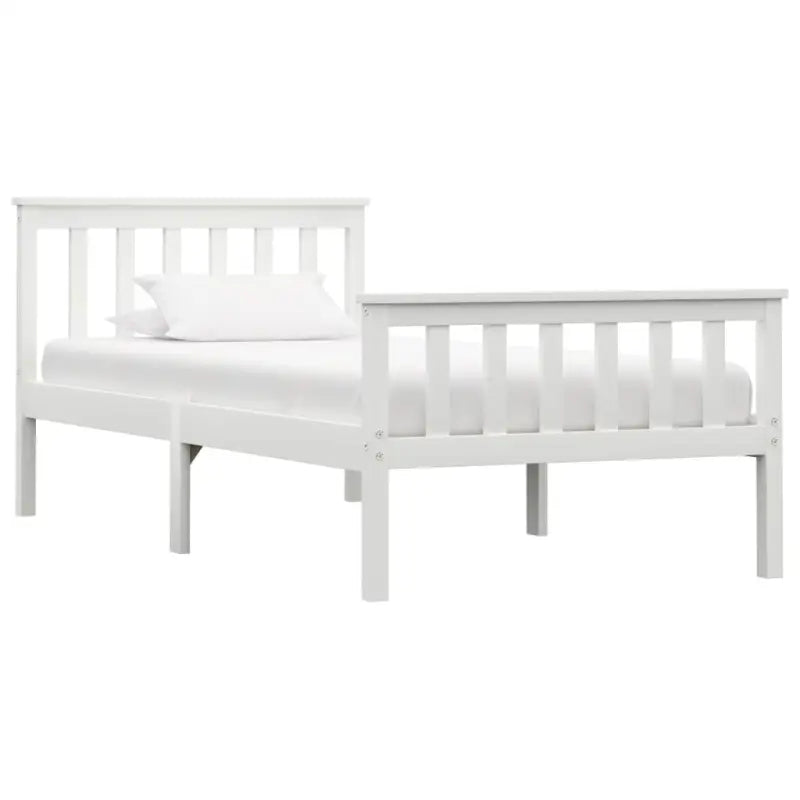 Massief grenenhout bed met multiplex lattenbodem voor moderne slaapkamers - Wit / 90 x 200 cm - Bedden & bedframes
