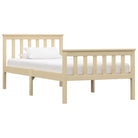 Massief grenenhout bed met multiplex lattenbodem voor moderne slaapkamers - Lichthout / 100 x 200 cm - Bedden &