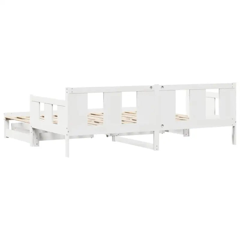 Massief Grenenhout Bedden en Bedframes 2-in-1 Slaapbank met Onderbed - Bedden & bedframes