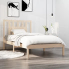 Massief Grenenhout Bedframe met aanvullende ondersteuning en levering bevat - Naturel / 90 x 200 cm - Bedden & bedframes