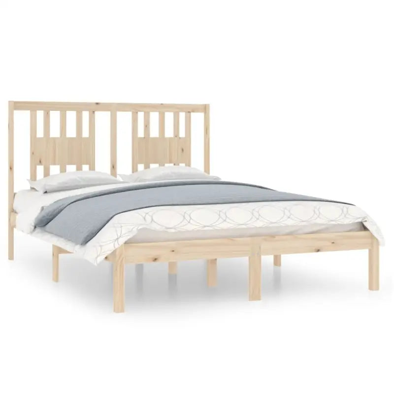 Massief Grenenhout Bedframe met aanvullende ondersteuning en levering bevat - Bedden & bedframes
