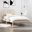 Massief Grenenhout Bedframe met aanvullende ondersteuning en levering bevat - Naturel / 100 x 200 cm - Bedden &