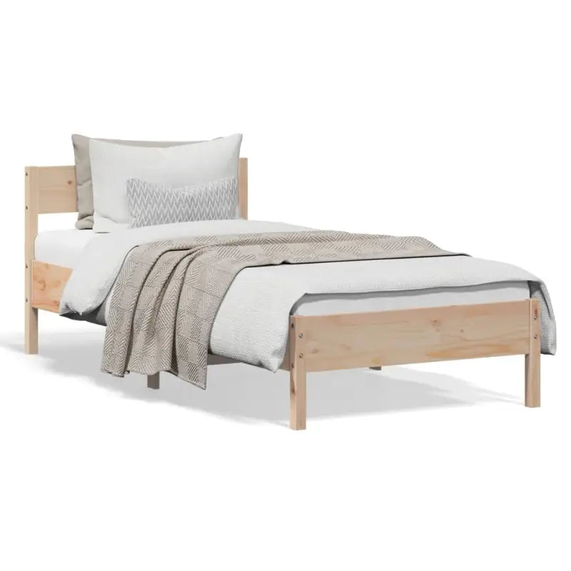 Massief Grenenhout Bedframe met multiplex lattenbodem voor uitstekende ondersteuning - Bedden & bedframes
