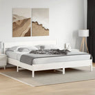 Massief Grenenhout Bedframe met Multiplex Lattenbodem voor Uitstekende Ondersteuning - Wit / 180 x 200 cm - Bedden &