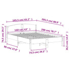Massief Grenenhout Bedframe met multiplex lattenbodem en uitstekende ondersteuning - Bedden & bedframes