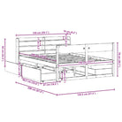 Massief grenenhout bedframe met opbergruimte voor een goede nachtrust - Bedden & bedframes