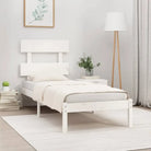 Massief grenenhout bedframe met tijdloos ontwerp voor je slaapkamer - Wit / 90 x 200 cm - Bedden & bedframes