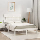 Massief grenenhout bedframe met tijdloos ontwerp voor je slaapkamer - Wit / 120 x 190 cm - Bedden & bedframes