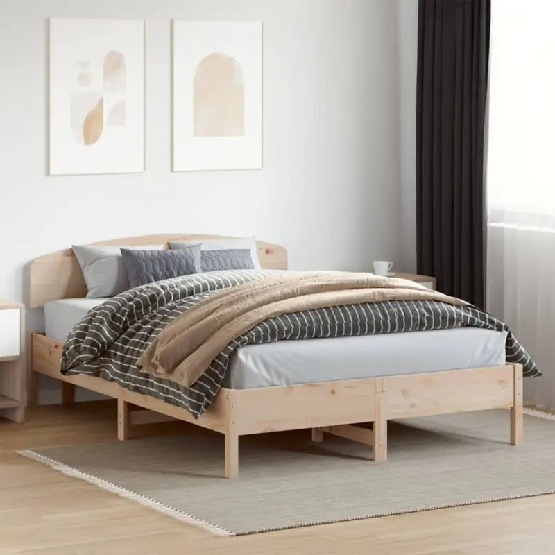 Massief Grenenhout Bedframe met Uitstekende Ondersteuning - Bedden & bedframes