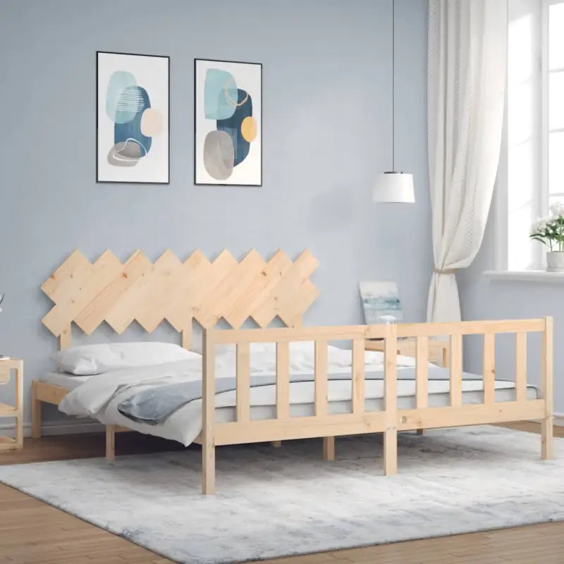 Massief Grenenhout Bedframe voor een comfortabele en stijlvolle slaapkamer - Naturel / 180 x 200 cm - Bedden & bedframes