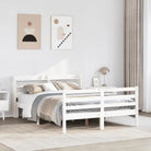 Massief grenenhout bedframe voor een goede nachtrust en natuurlijke uitstraling - Wit / 140 x 190 cm - Bedden &