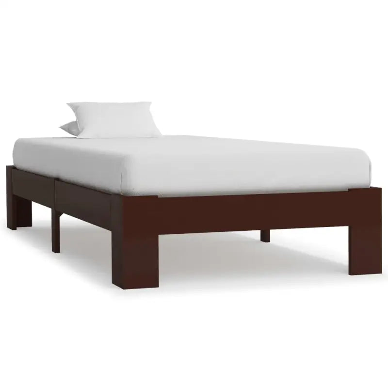 Massief Grenenhout Bedframe voor een Moderne en Duurzame Slaapkamer - Donkerbruin / 100 x 200 cm - Bedden & bedframes