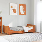 Massief grenenhout bedframe voor een moderne slaapkamer uitstraling - Wasbruin / 75 x 190 cm - Bedden & bedframes