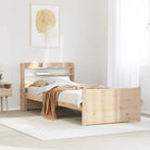 Massief Grenenhout Bedframe voor een Natuurlijke en Comfortabele Slaapplek - Bruin / 100 x 200 cm - Bedden & bedframes