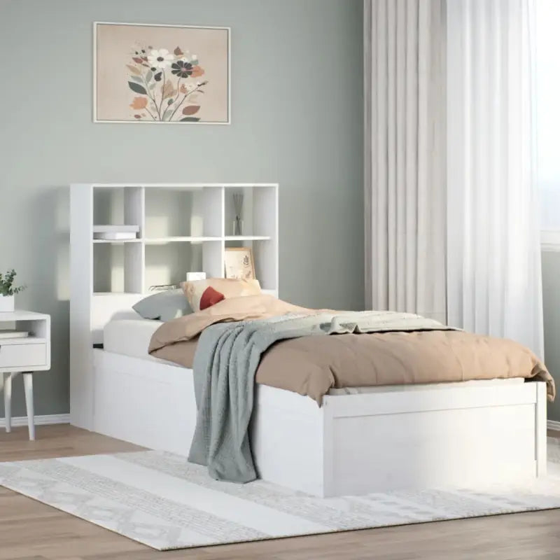Massief Grenenhout Bedframe voor een Natuurstenen Slaapruimte - Wit / 90 x 200 cm - Bedden & bedframes