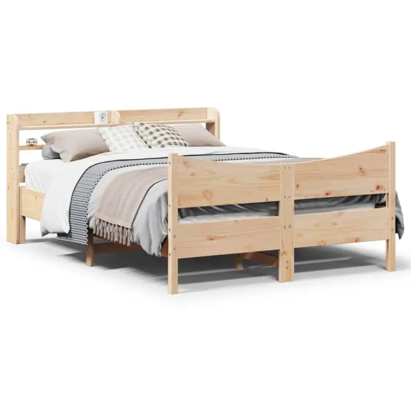 Massief grenenhout bedframe voor een stabiele en duurzame slaapkamer - Naturel / 150 x 200 cm - Bedden & bedframes