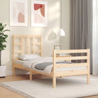 Massief grenenhout bedframe voor een stabiele en natuurlijke uitstraling - Naturel / 75 x 190 cm - Bedden & bedframes