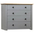 Massief Grenenhout Bijzetkast voor Decoratie en Praktisch Gebruik - Grijs en hout / 1 - Dressoirs & buffetkasten