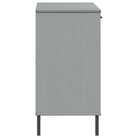 Massief grenenhout dressoir met metalen poten voor een industriële sfeer - Bruin / 1 - Dressoirs & buffetkasten