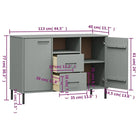 Massief grenenhout dressoir met metalen poten voor een industriële sfeer - Dressoirs & buffetkasten