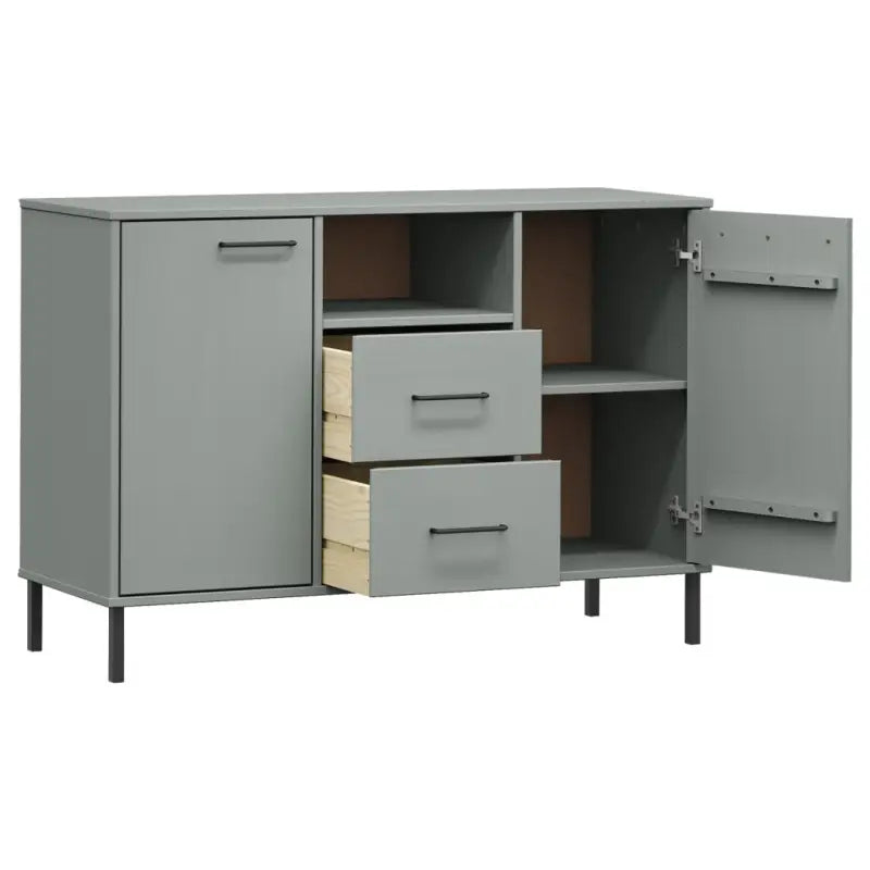 Massief grenenhout dressoir met metalen poten voor een industriële sfeer - Dressoirs & buffetkasten