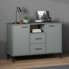 Massief grenenhout dressoir met metalen poten voor een industriële sfeer - Dressoirs & buffetkasten