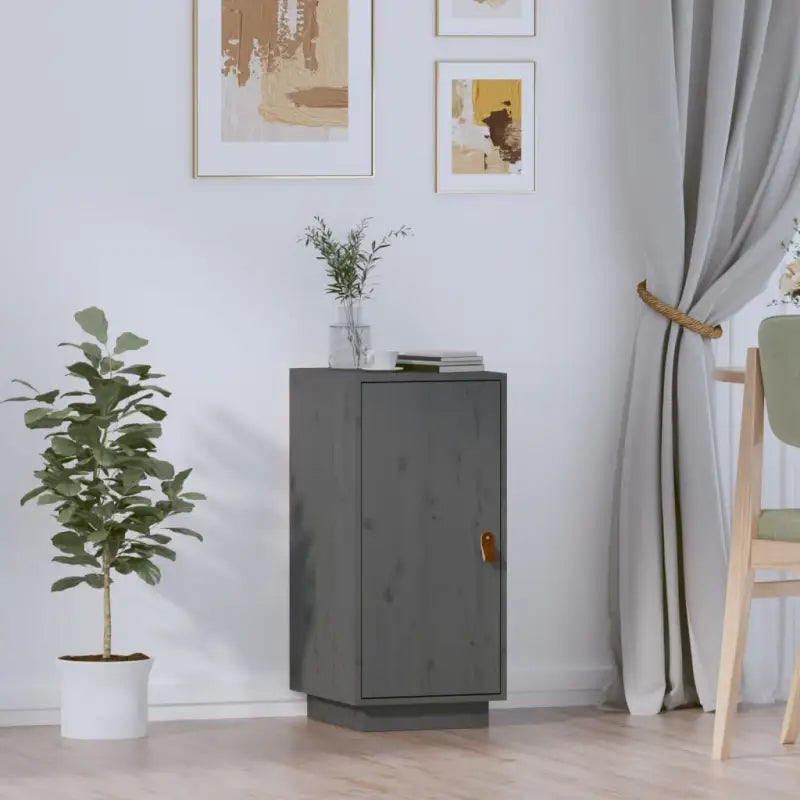 Massief Grenenhout Dressoir voor een natuurlijke en praktische kameropberging - Grijs / 1 - Dressoirs & buffetkasten