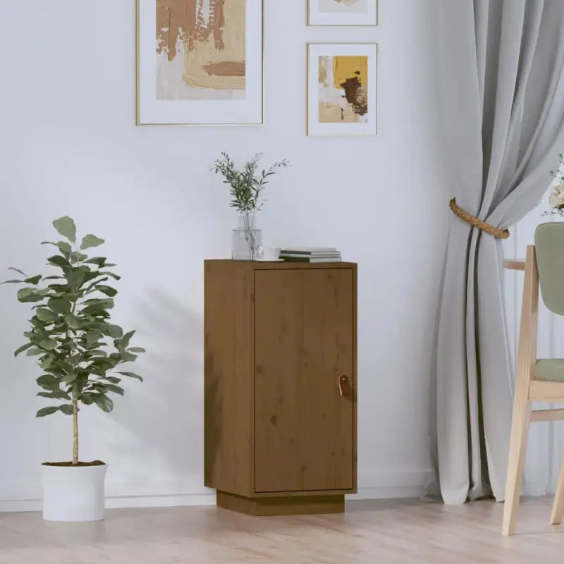 Massief Grenenhout Dressoir voor een natuurlijke en praktische kameropberging - Honingbruin / 1 - Dressoirs &