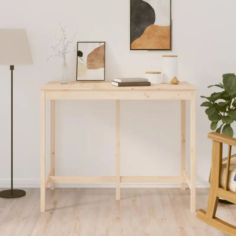 Massief Grenenhout Eettafel voor wijn en bijeenkomsten - Naturel / 140 x 80 x 110 cm / 1 - Eettafels