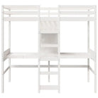 Massief Grenenhout Hoogslaper met Bureau Ideale Keuze voor Beperkte Ruimte - Bedden & bedframes