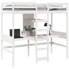 Massief Grenenhout Hoogslaper met Bureau Ideale Keuze voor Beperkte Ruimte - Bedden & bedframes