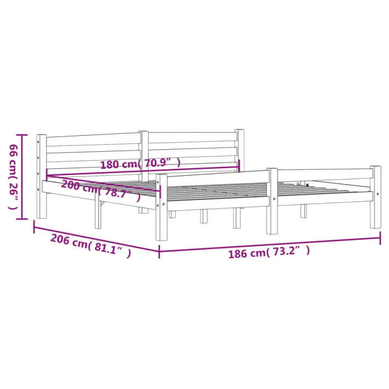 Massief Grenenhout Modern Bedframe voor een stijlvolle slaapkamer - Bedden & bedframes