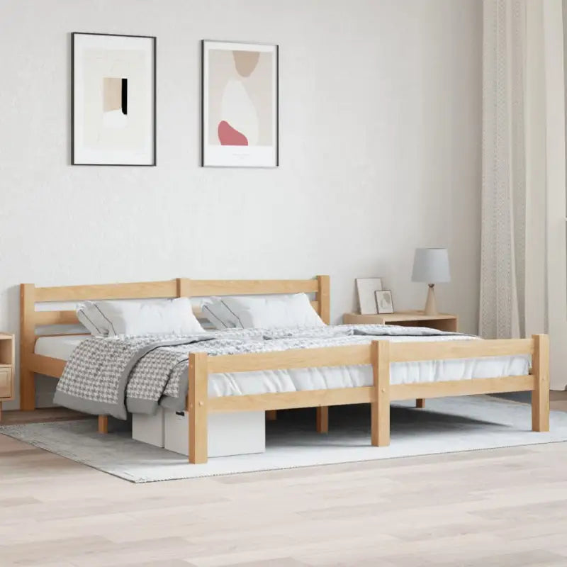 Massief Grenenhout Modern Bedframe voor een stijlvolle slaapkamer - Bedden & bedframes