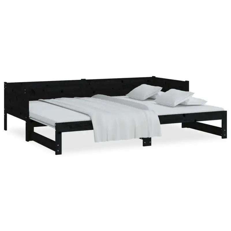 Massief grenenhout multifunctionele uitschuifbare slaapbank met totale afmetingen - Bedden & bedframes