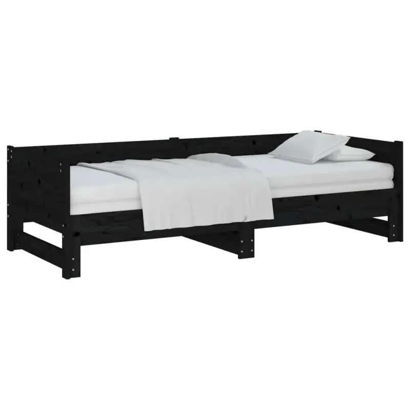 Massief grenenhout multifunctionele uitschuifbare slaapbank met totale afmetingen - Bedden & bedframes