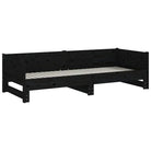 Massief grenenhout multifunctionele uitschuifbare slaapbank met totale afmetingen - Bedden & bedframes