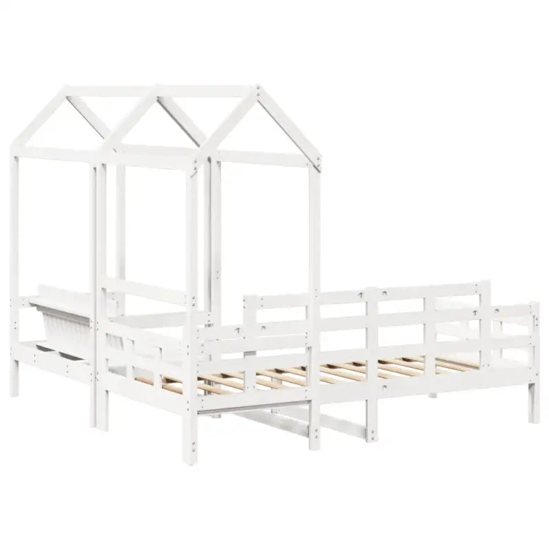 Massief Grenenhout Slaapbank en Bank in Wit voor Slaapkamer en Woonkamer - Bedden & bedframes