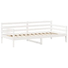 Massief grenenhout slaapbank met open zijdeur in wit materiaal - Bedden & bedframes