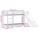 Massief Grenenhout Stapelbed met Glijbaan en Levering Bevat - Bedden & bedframes