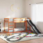 Massief Grenenhout Stapelbed met Glijbaan en Levering Bevat - Wasbruin / 75 x 190 cm - Bedden & bedframes